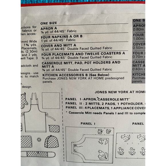Butterick Sewing pattern 4147 Apron toaster cozy place mat - Picture 7 of 8